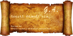 Gosztl Atanázia névjegykártya